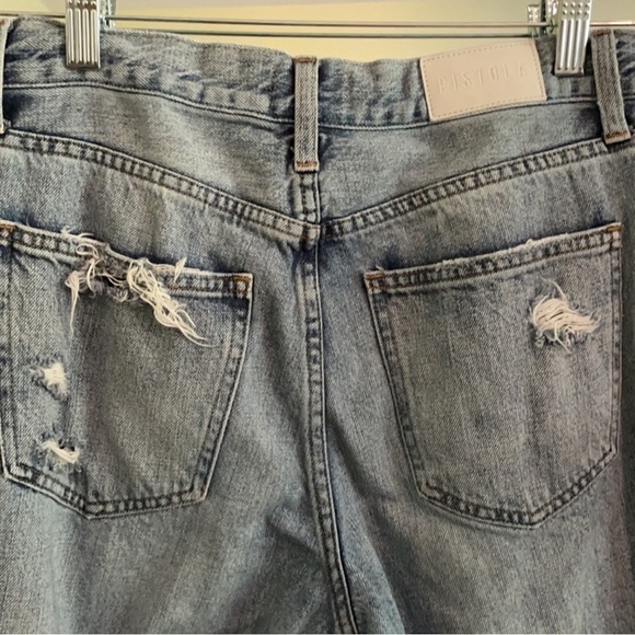 Pistola Presley '90s Roller Med Wash High-Rise Distressed Jeans. - Picture 9 of 15